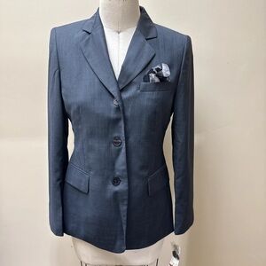 Kasper Dark Gray Blazer with Pocket Detail